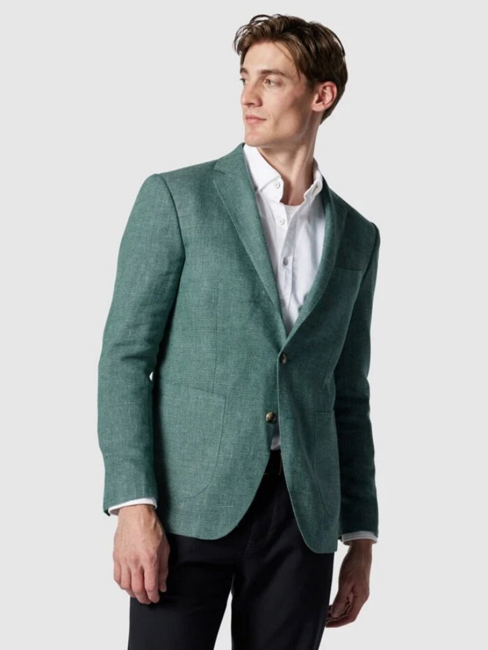 Alan Flusser Linen Cotton Blazer Suit Jacket Sports Coat Summer Wedding Guest 46